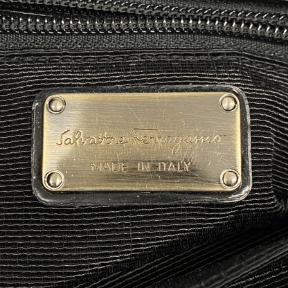 Salvatore Ferragamo Vara Nylon Handbag In Black