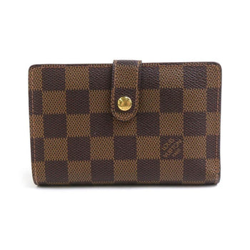 Louis Vuitton Louis Vuitton Bi-Fold Wallet Damier Portefeuille Viennois Canvas Brown Gold
