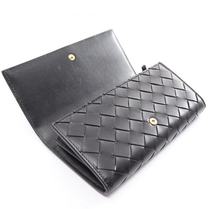 Bottega Veneta Intrecciato Bi-Fold Long Wallet Leather