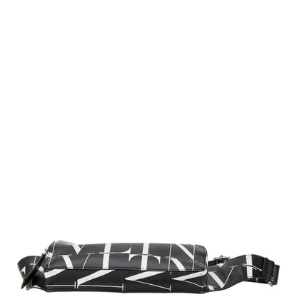 Valentino Body Bag Waist Shoulder Black Leather