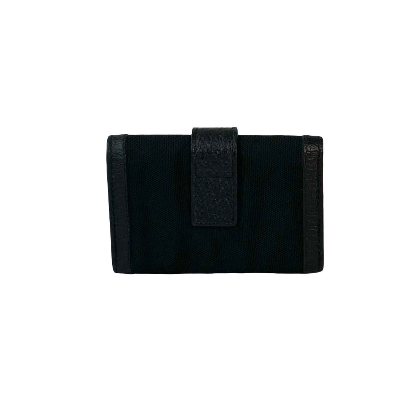 Gucci G Logo Engraved Leather And Nylon Tri-Fold Key Case With Holder
