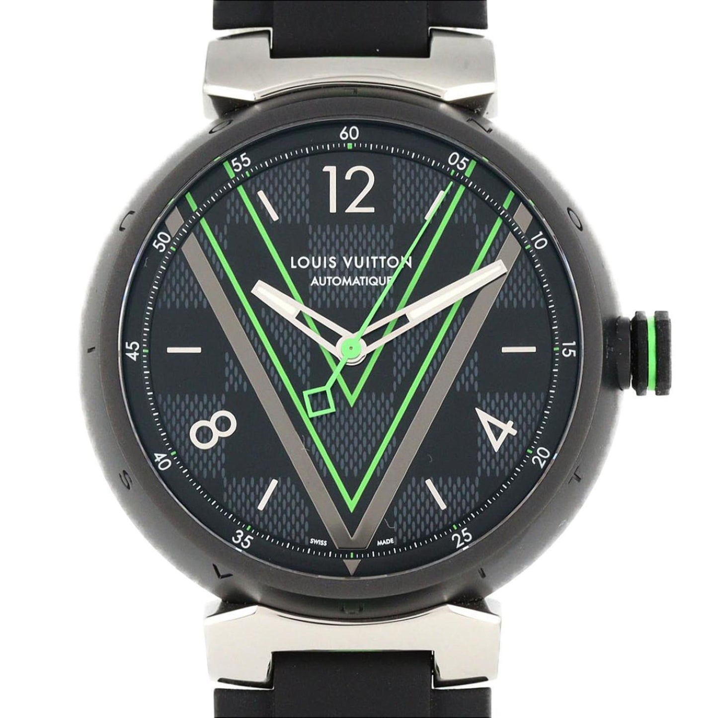Louis Vuitton Tambour Qa131Z Stainless Steel Automatic Watch