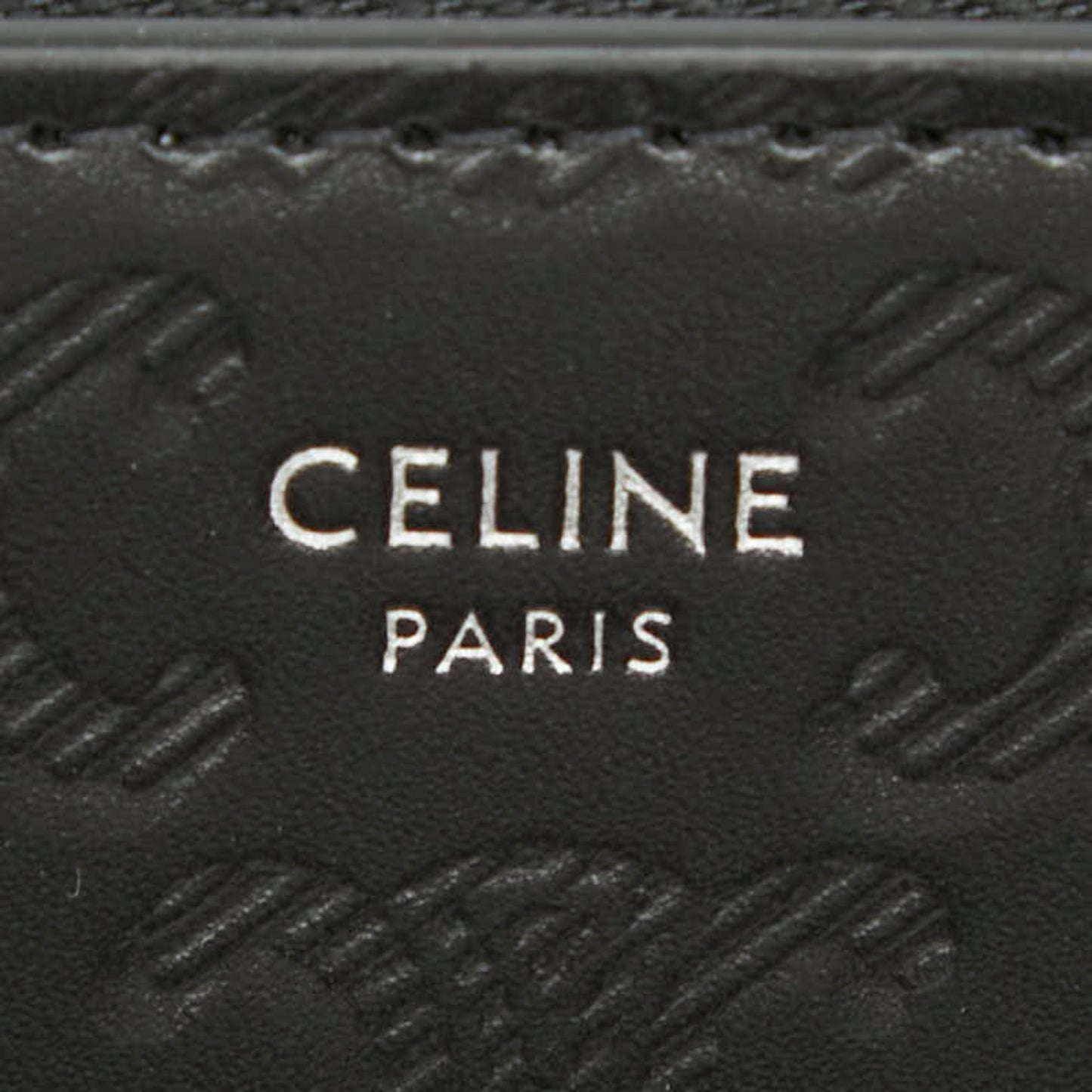 Celine Triomphe Round Zip Long Wallet In Black Leather