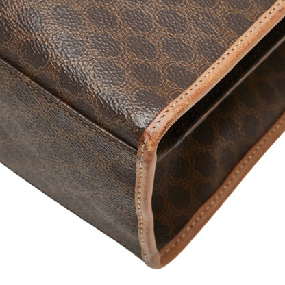 Celine Macadam Handbag In Brown Leather