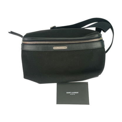 Yves Saint Laurent Saint Laurent Paris Saint Laurent Paris Waist Bag City Belt 505973 Black Canvas