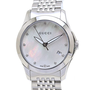 Gucci G-Timeless 12P Diamond Shell Watch