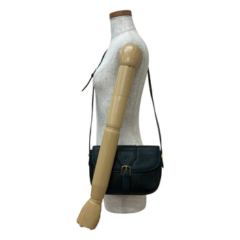 Yves Saint Laurent Ysl Logo Leather Shoulder Bag Pochette Black 88017