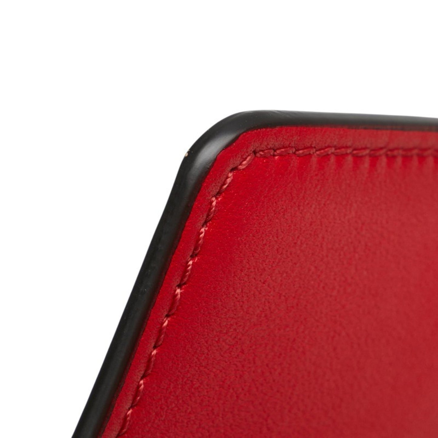 Valentino Garavani V-Ring Clutch Bag In Red Leather
