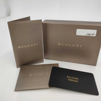 Bvlgari Business Card Case 280297 Black Leather