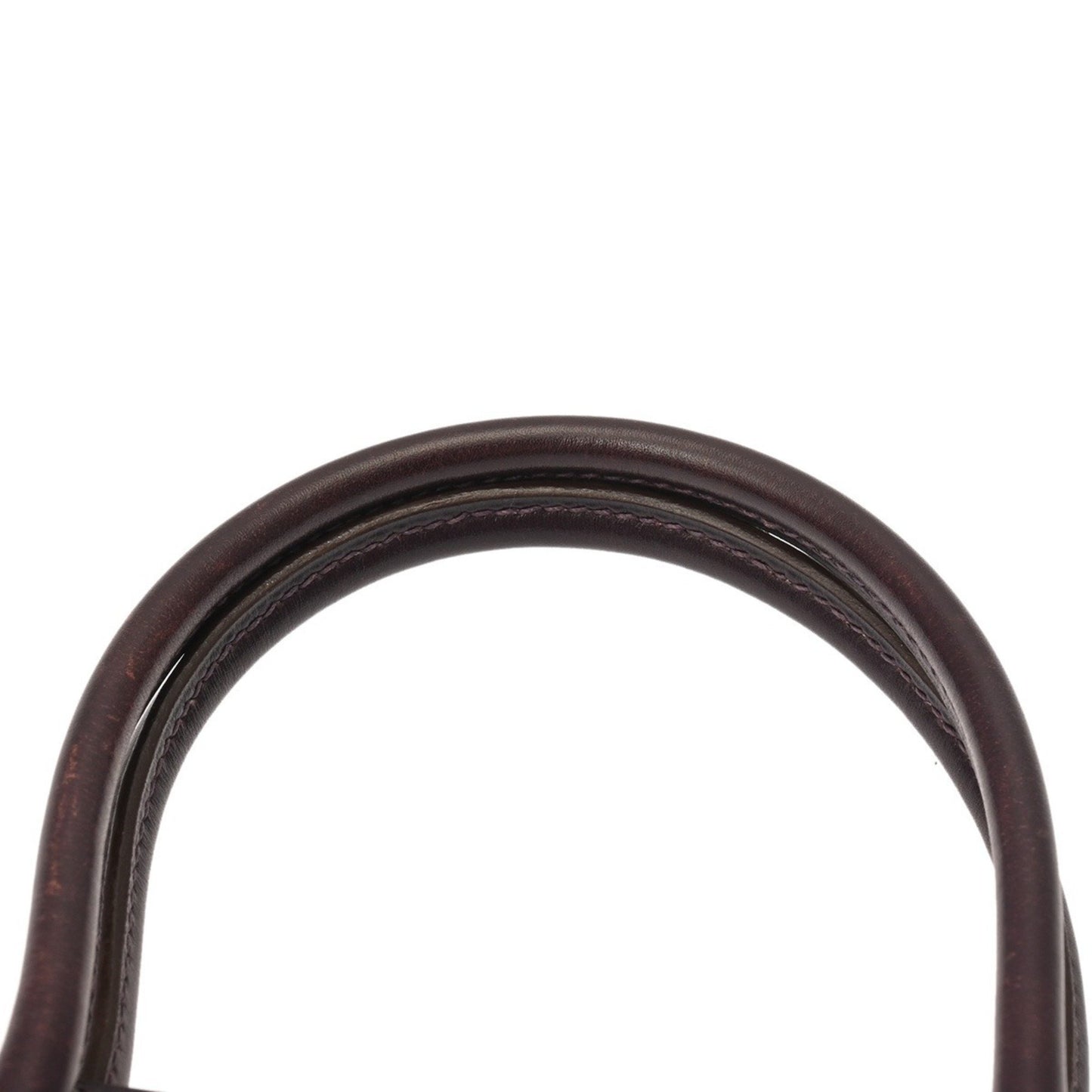 Hermes White Bass Tpm Raisin (F Stamp) (Circa 2002) Women'S Box Calf Scarf Handbag