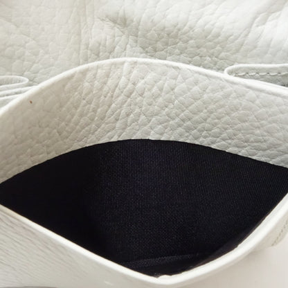 Burberry Business Card Holder Case Leather White 083535