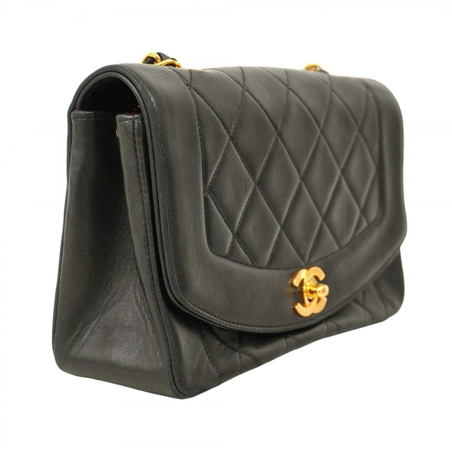 Chanel Diana Matelasse Chain Shoulder Bag In Lambskin