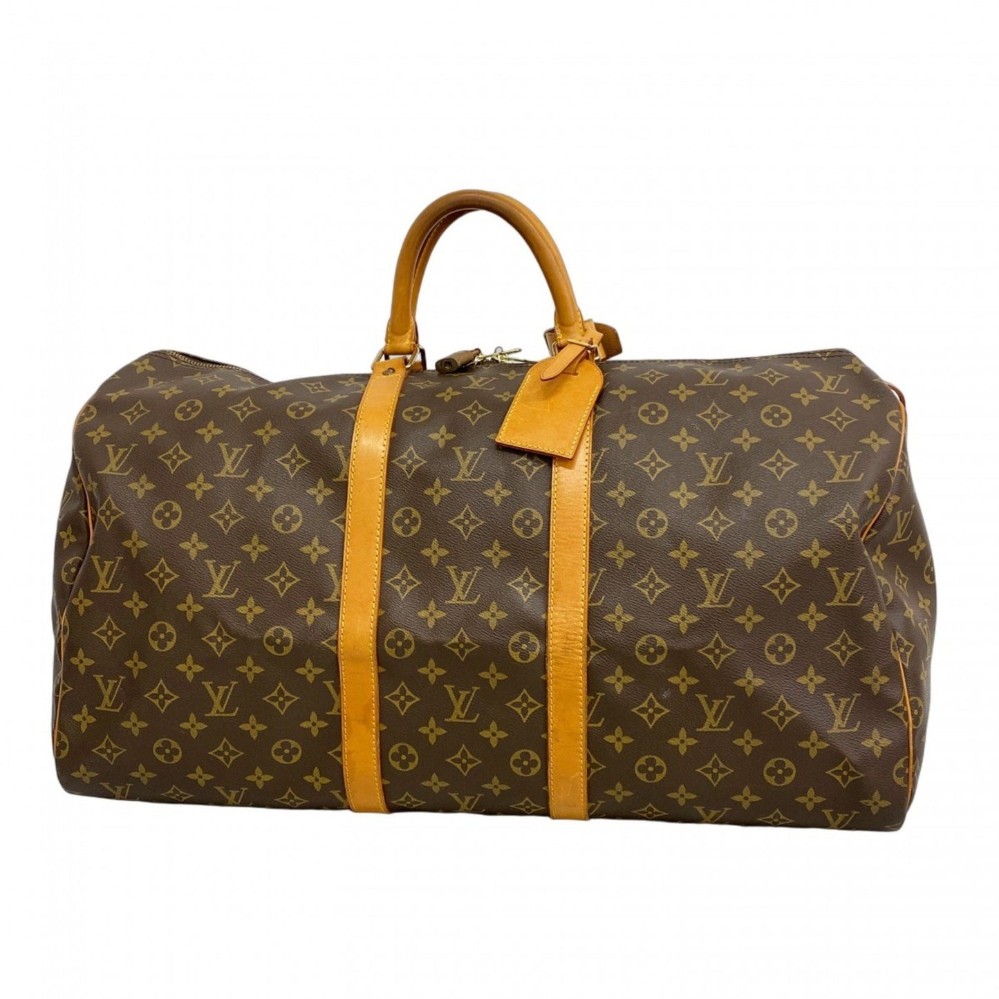 Louis Vuitton Monogram Keepall 55 Boston Bag M41424 Brown