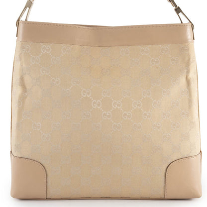 Gucci Gg Canvas Beige Semi-Hand Shoulder Bag 33900