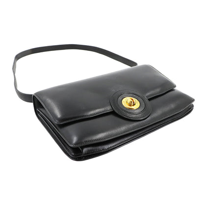 Hermes Herms Shoulder Bag In Box Calf Leather With A Black "G" Stamp And Gold Hardware