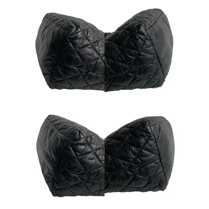 Chanel Coco Cocoon Mark Nylon Handbag Mini Tote Bag Black 22798