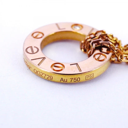 Cartier Love Circle 2Pd Necklace In 18K Pink Gold