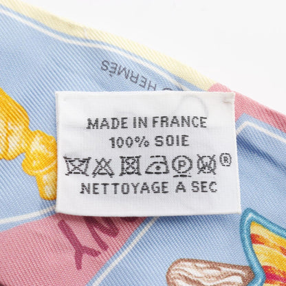 Hermes Herms Twilly Funny Ice Cream Silk Scarf