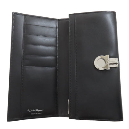 Salvatore Ferragamo Gancini Hardware Long Leather Wallet
