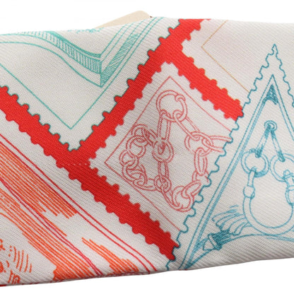 Hermes Herms Twilly "Le Philateliste Du Faubourg" Silk Scarf For Women