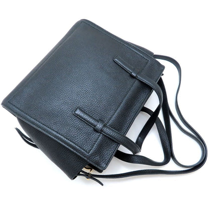 Salvatore Ferragamo Amy 2-Way Handbag In Black Leather