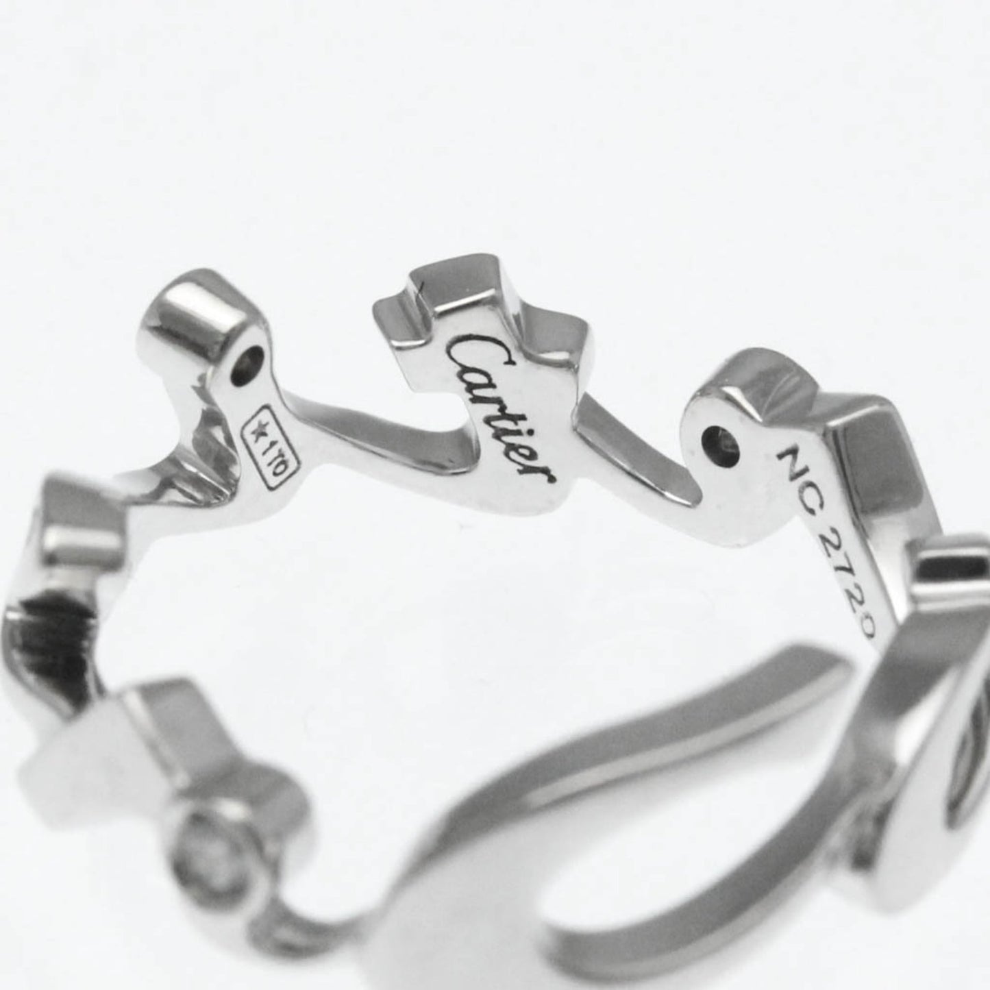 Cartier Signature 3P Diamond Ring White Gold (18K) Fashion Diamond Band Ring Silver