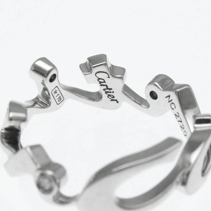 Cartier Signature 3P Diamond Ring White Gold (18K) Fashion Diamond Band Ring Silver