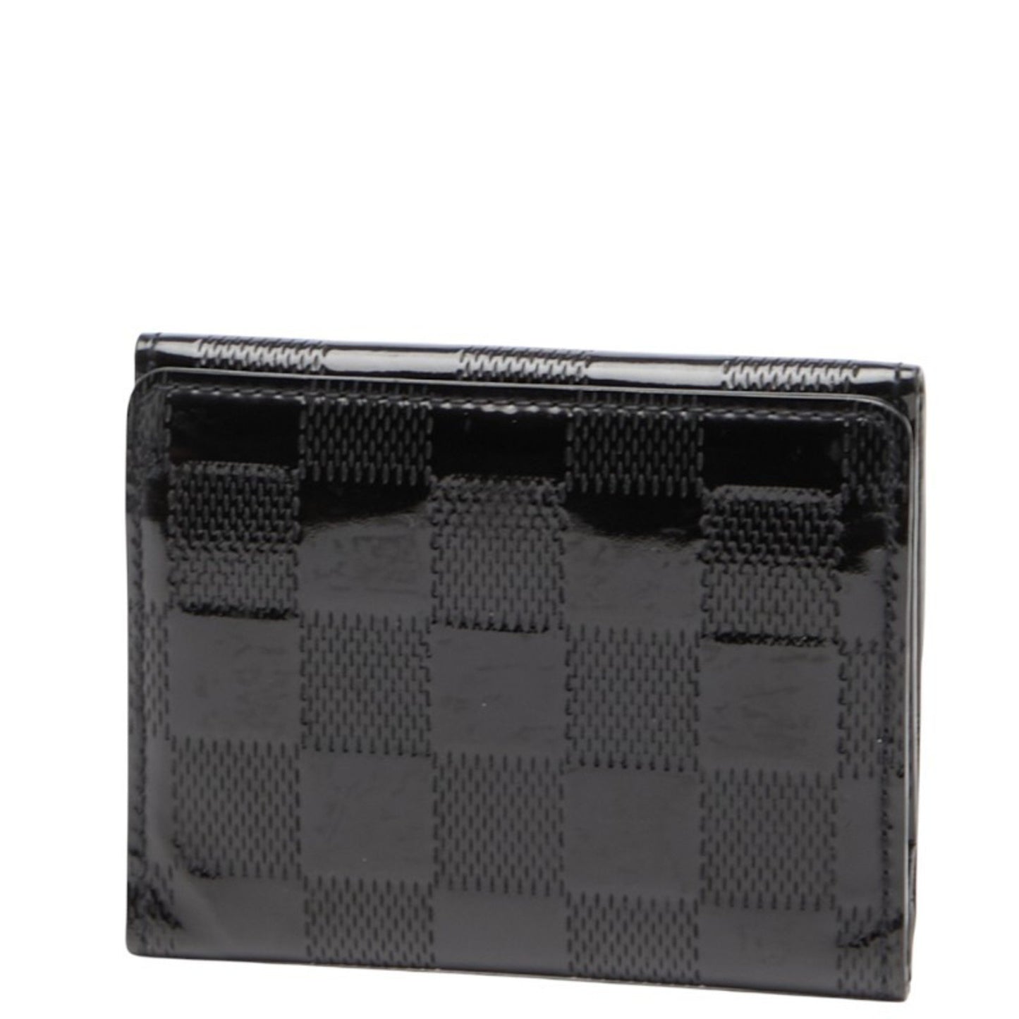 Louis Vuitton Damier Vernis Ludlow Wallet/Coin Case/Business Card Case M92136 Black Patent Leather