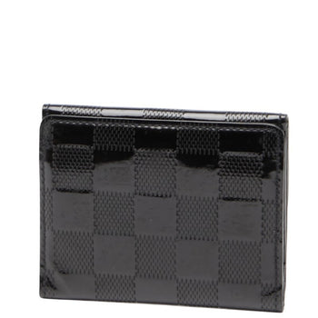 Louis Vuitton Damier Vernis Ludlow Wallet/Coin Case/Business Card Case M92136 Black Patent Leather