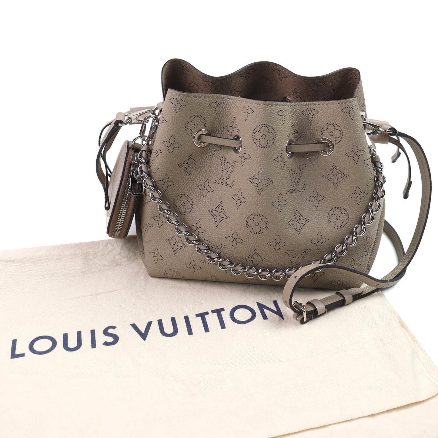 Louis Vuitton M57201 Bella Mahina Leather Shoulder Bag With Pouch