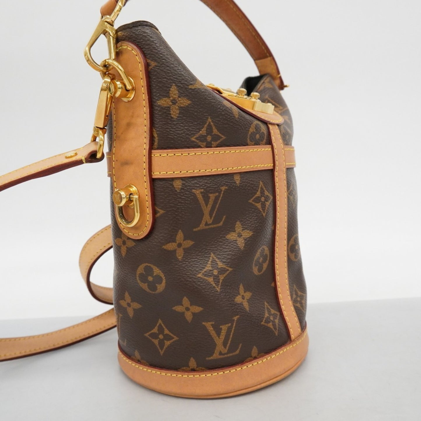 Louis Vuitton Monogram Duffle Bag M43587 Brown 2-Way