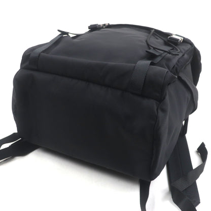 Prada Tessuto Nylon Backpack With Triangle Logo And Plate