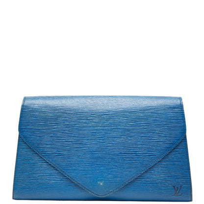 Louis Vuitton Epi Art Deco Clutch Bag M52635 Toledo Blue Leather