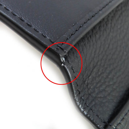 Christian Dior Dior 2Llch187Ken Dior Normandie Logo Leather Card Holder/Card Case In Black With