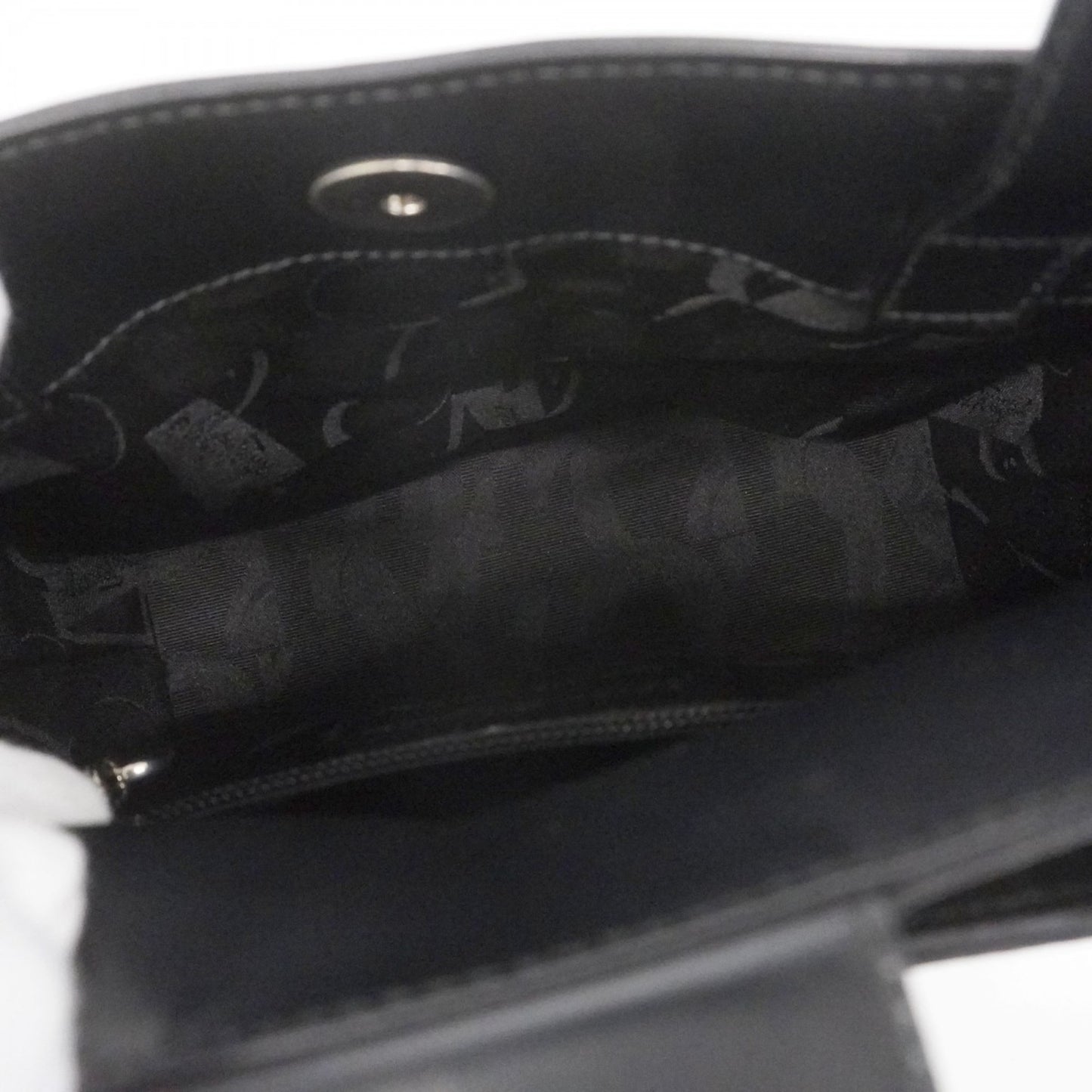 Salvatore Ferragamo Gancini Leather Handbag In Black For Women