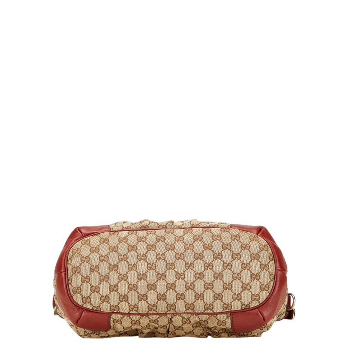 Gucci Gg Canvas Diamante Tote Bag/Shoulder Bag 2Way 285730 Beige/Red Leather