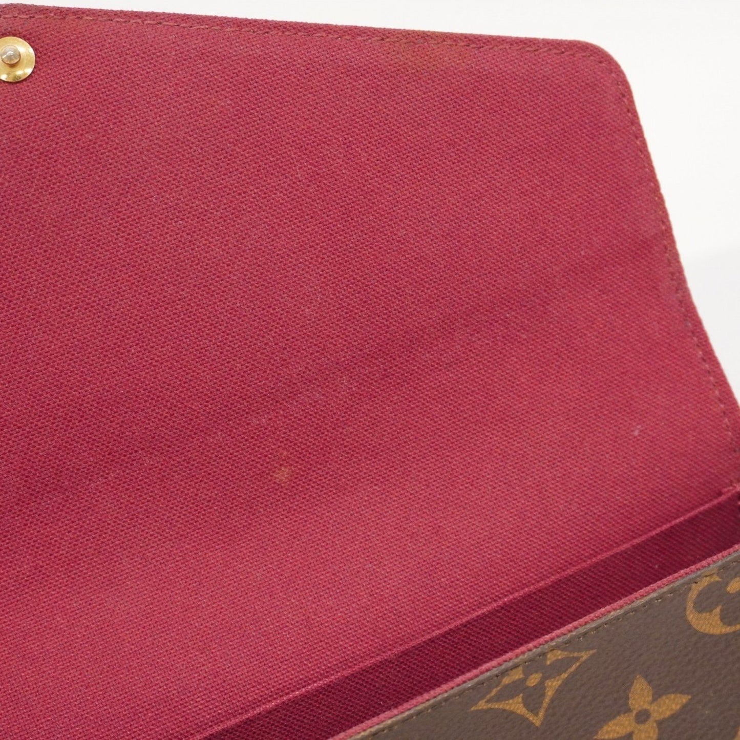 Louis Vuitton Monogram Pochette Felicie Shoulder Wallet M81896 Brown Fuchsia