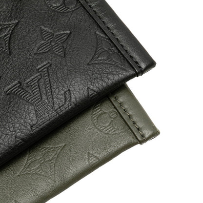Louis Vuitton Monogram Shadow Flat Messenger Pouch Clutch/Shoulder Bag M44635 Black/Khaki Leather
