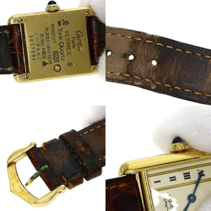 Cartier Must Tank Watch 5057001 Silver/Leather