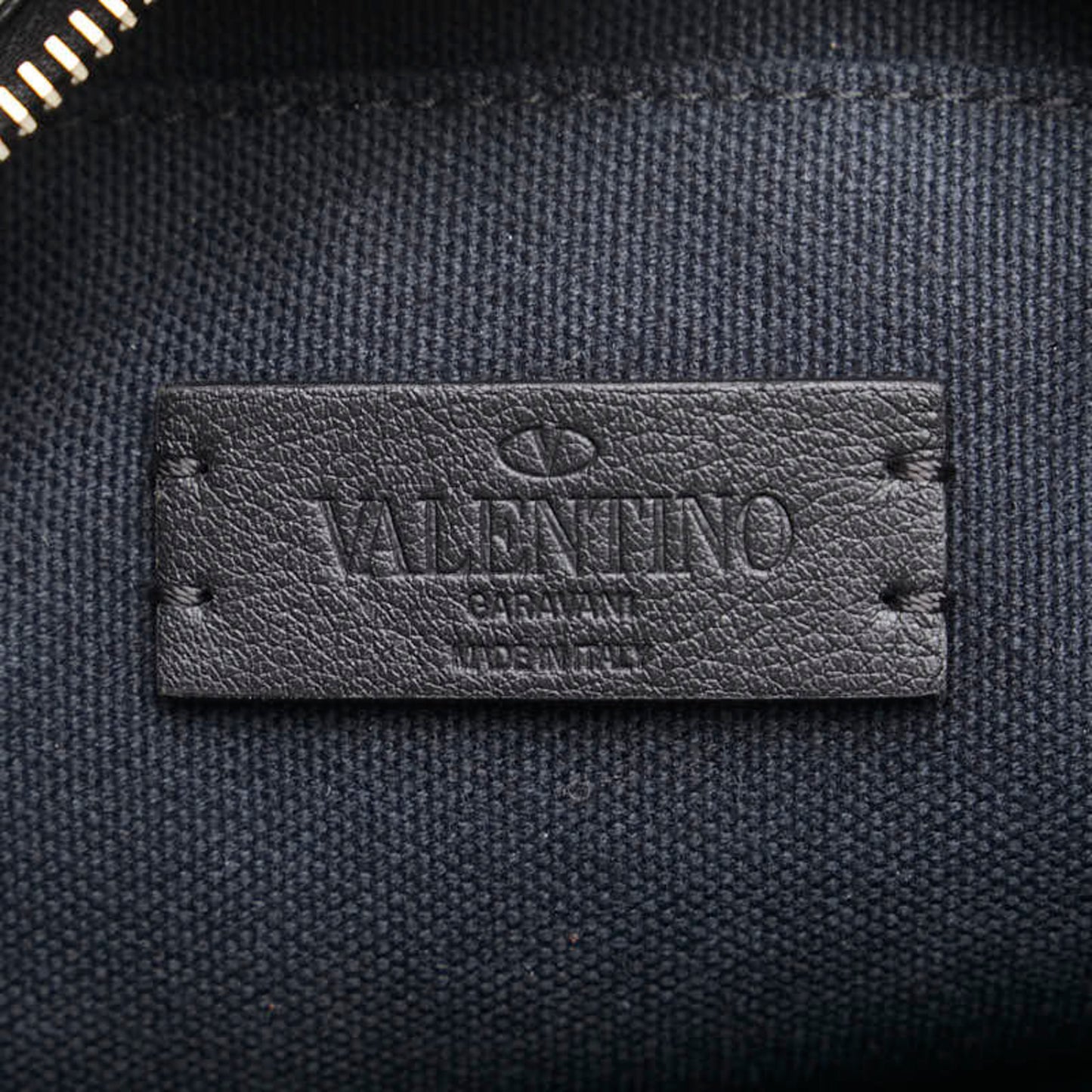Valentino V Logo Body Bag/Waist Bag In Black Leather