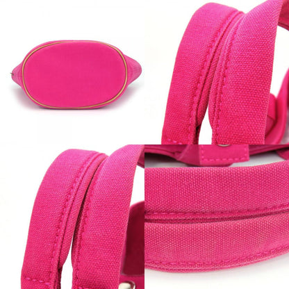 Hermes Tote Bag Panier De Plage Mm Canvas Hot Pink