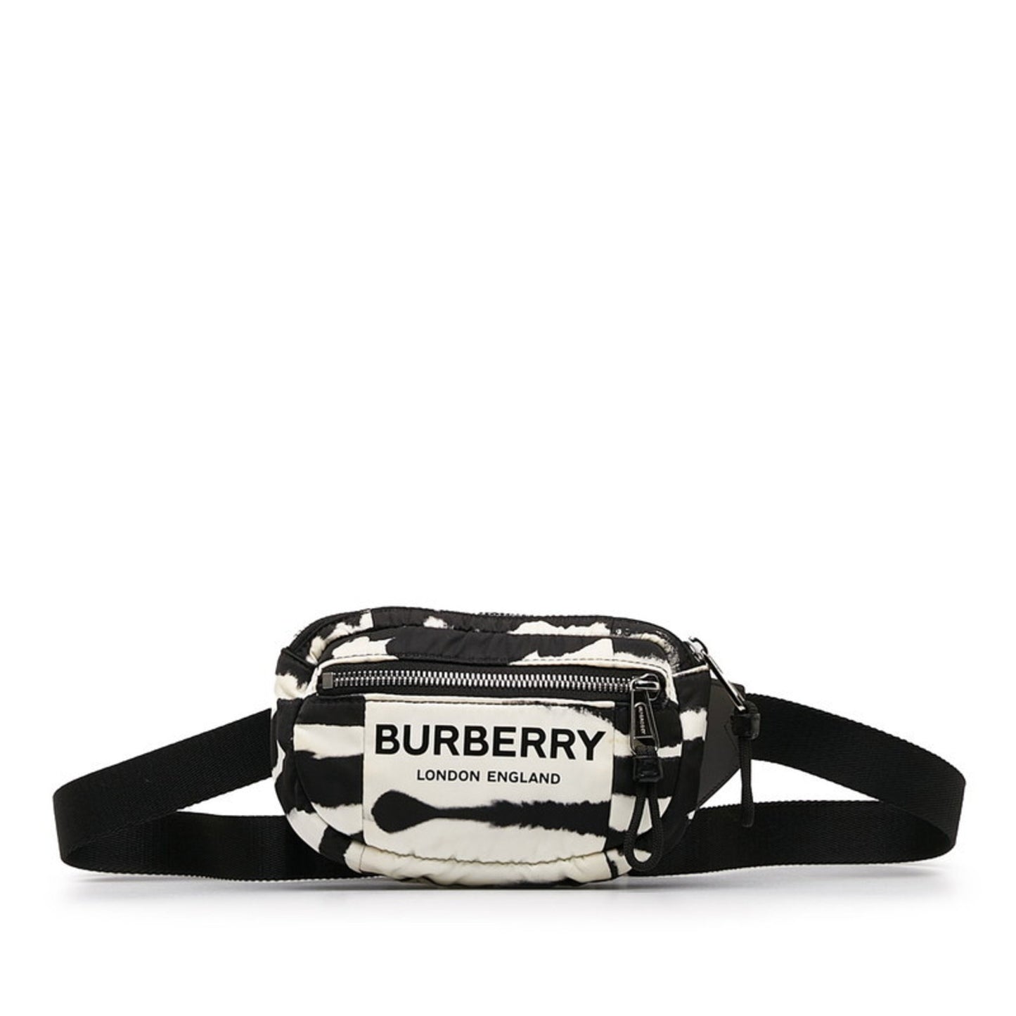 Burberry Logo Zebra Waist Bag In White