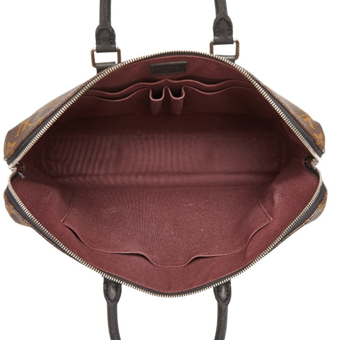 Louis Vuitton Monogram Macassar Porte-Document Jour Handbag/Business Bag M40868 Brown/Black Leather