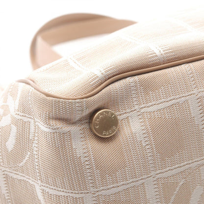 Chanel New Travel Line Mm Tote Bag Leather Nylon Canvas