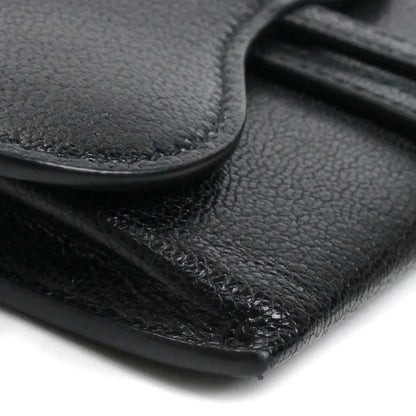 Christian Dior Saddle Nano Pouch Shoulder Bag Black