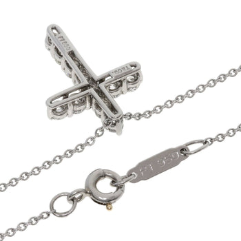 Tiffany & Co. Small Cross Diamond Necklace In Platinum Pt950