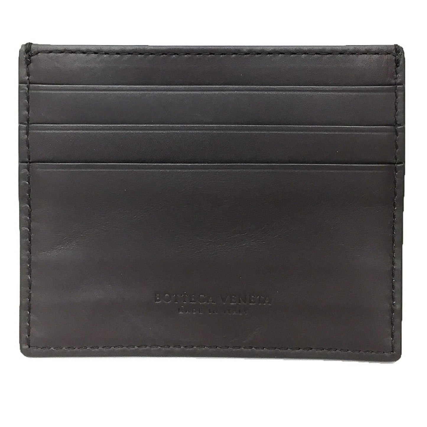Bottega Veneta Business Card Holder Case Dark Brown Leather Bottega Wallet