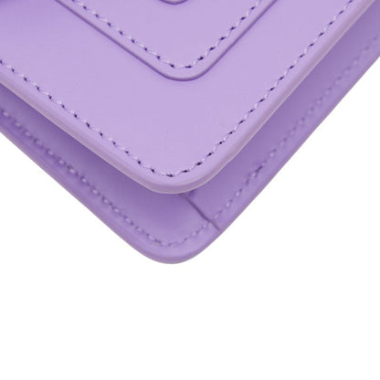 Bvlgari Serpenti Forever Business Card Case/Card Case Pouch Purple Leather