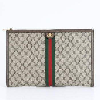 Balenciaga X Gucci Collaboration The Hacker Project Shelly Leather Clutch Bag 680381