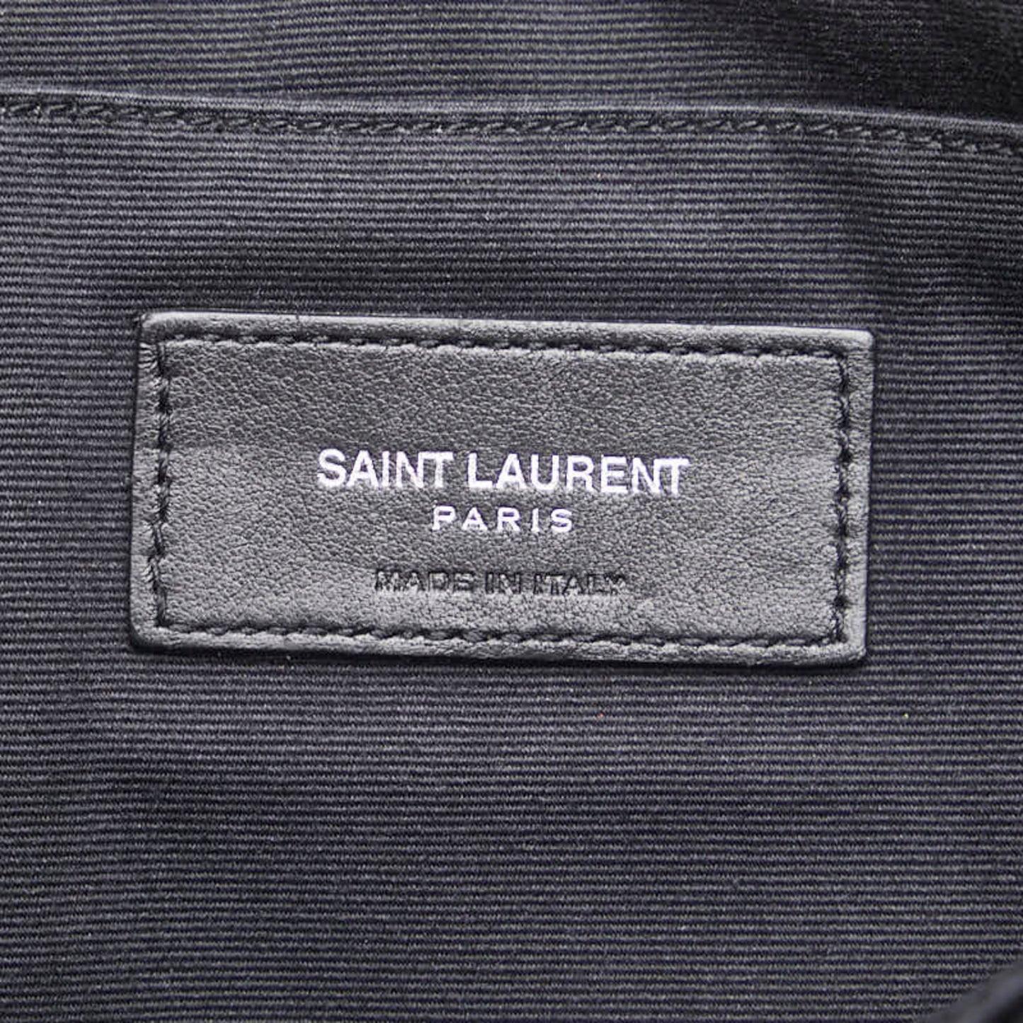 Saint Laurent Logo Print Studded Ipad Tablet Case Clutch Bag In Black